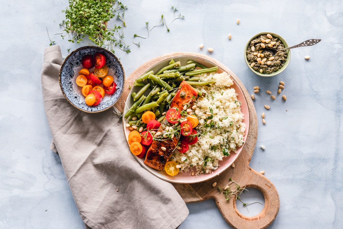 Fresh vegetable stir-fry with herbs and spices